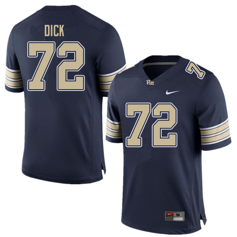 Men #72 Liam Dick Pitt Panthers College Football Jerseys Sale-Home Navy